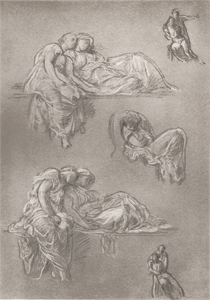 Study of figures for the 'Summer Moon'